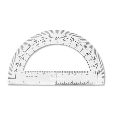Sparco Products Plastic Protractor, 6'' Long, Clear