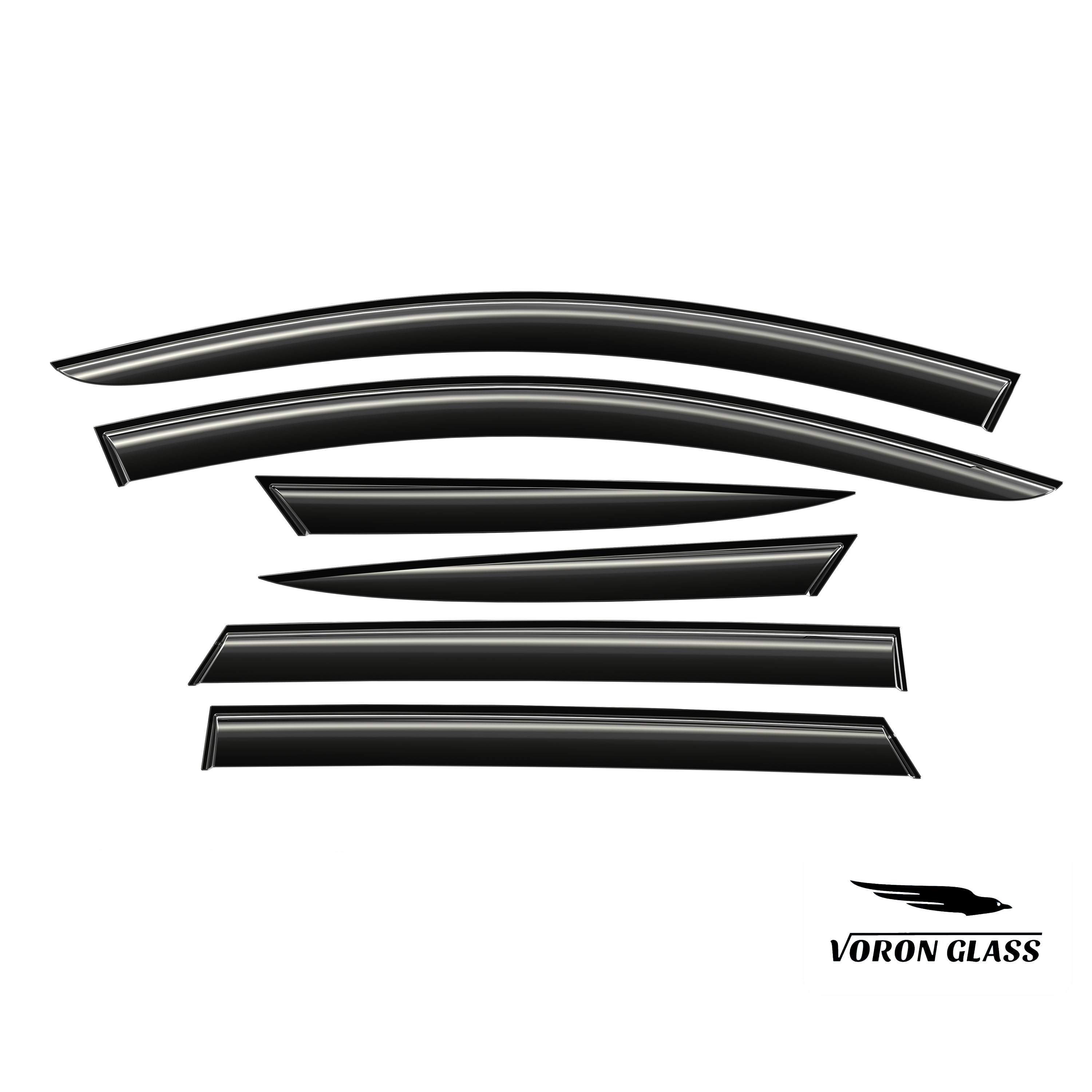 Voron Glass Tape-on Extra Durable Rain Guards for Kia Sportage 2023-2026, Window Deflectors, Vent Window Visors, 6 Pieces - 100451
