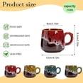 thumbnail image 6 of 12oz Cool Unique Mugs, Handmade Ceramic Coffee Mug, Great Gift for Men Women, Microwave & Dishwasher Safe ,For Tea, Coffee, and Milk Home Office (Red), 6 of 9