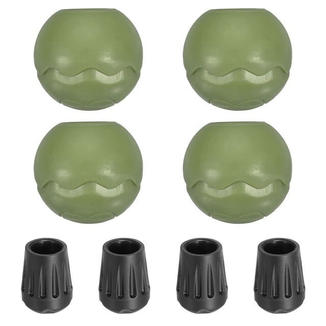 Unique Bargains 0.55'(14mm) Chair Feet Replacement Plastic Camping Chair Leg Tips Cap Protector Green 4 Pack