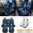 thumbnail image 3 of HUISEFOR 15 Packs Rose Skull Car Seat Cover Full Set Scratch-Resistant with Steering Wheel Cover Seat Belt Cover Air Vent Storage Bag Car Trash Can Rear View Mirror Cover Keychain Coasters, 3 of 7