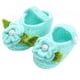 thumbnail image 1 of Zapatos Hechos A Mano Bebé Recién Nacido Niños Niñas Crochet Knit Azul, 1 of 6