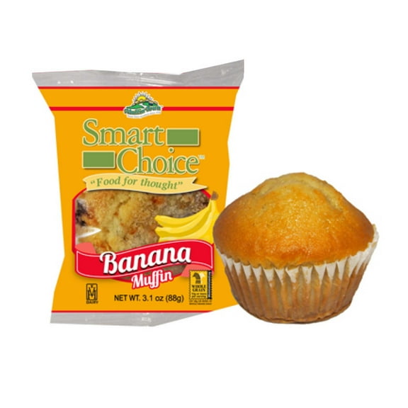 Smart Choice 2 Grain Equival Banana Muffin, 3.1 Ounce -- 48 per case