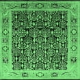 thumbnail image 1 of Ahgly Company Indoor Square Oriental Emerald Green Industrial Area Rugs, 4' Square, 1 of 4