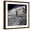 Brown Frame, variant on Art.com Apollo 15 Astronaut David Scott, Gives a Military Salute to US Flag on the Moon, July 30, 1971 Photo, 16" x 16"