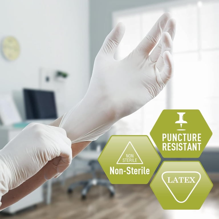 MedPride Disposable Latex Gloves, 100 ct, X-Large White - Walmart.com