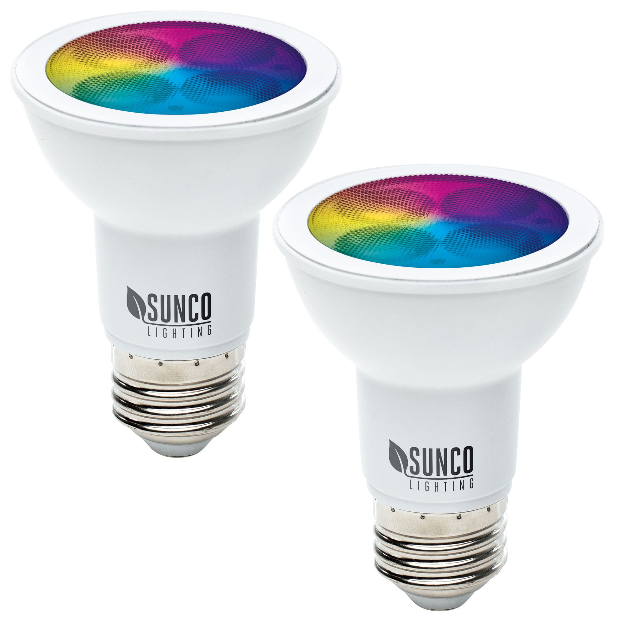 Sunco Lighting WiFi LED PAR20 Smart Bulb, 5W, Color Changing (RGB & CCT