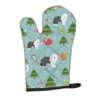 Christmas Old English Sheepdog Oven Mitt