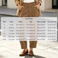 thumbnail image 3 of Oksale Corduroy Pants for Women Petite Trendy High Waisted Button Barrel Pants Loose Comfortable Khaki Pants with Pockets Fashion Outfits Khaki L, 3 of 7