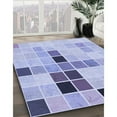 thumbnail image 3 of Ahgly Company Machine Washable Indoor Round Transitional Periwinkle Purple Area Rugs, 6' Round, 3 of 7
