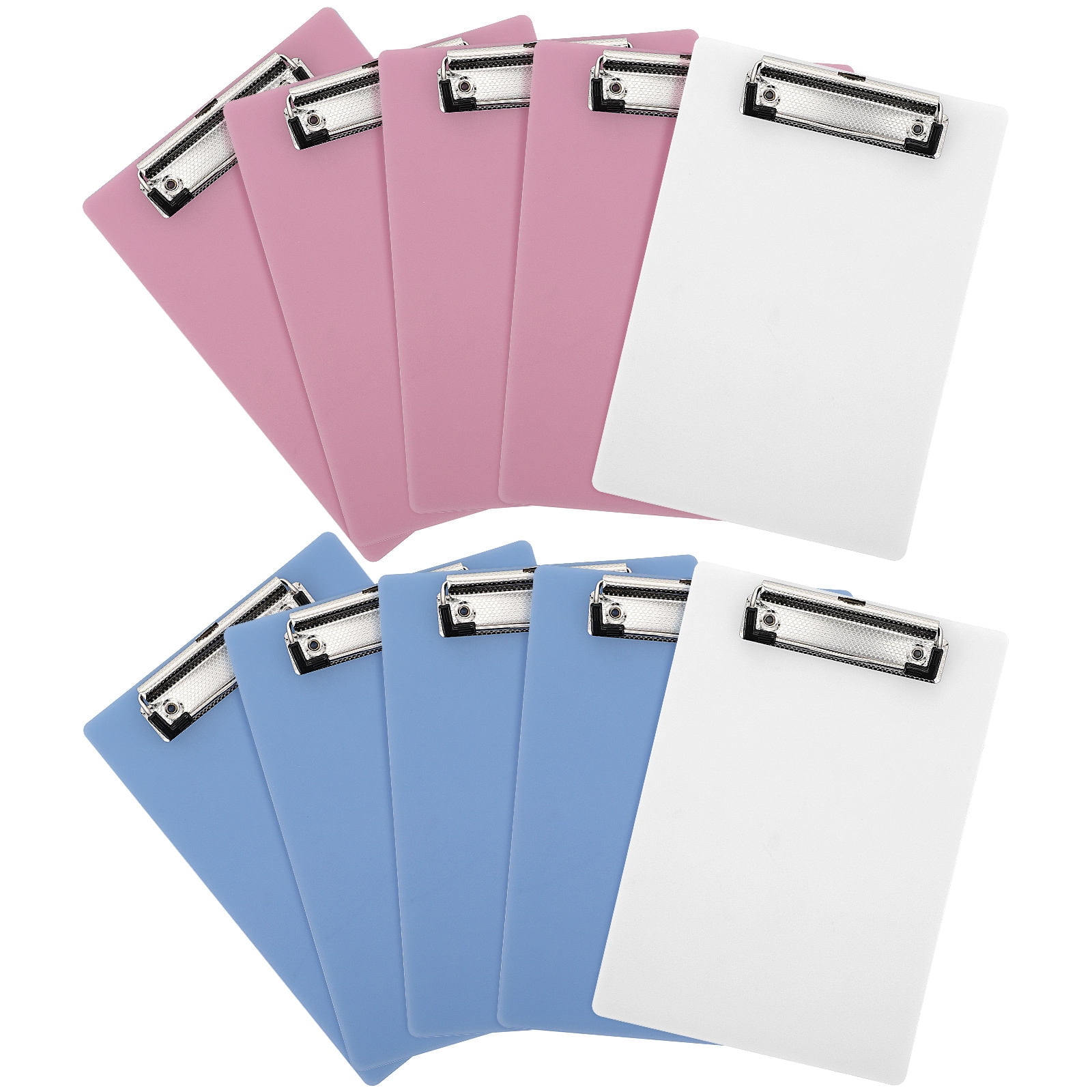 GOOHOCHY 10Pcs High Profile Clipboard Plastic Assorted Color Memo Holding for Students