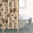 thumbnail image 4 of Beige Highland Cow Figure Butterfly Pattern Shower Curtain 36"x72" ,Bathroom Decorative Shower Curtains Set with 12 Hooks,Modern Waterproof Washable Shower Curtain, 4 of 6
