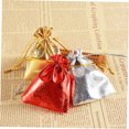 thumbnail image 4 of Houderco 24Ud Bolsa De Empaque Con Cordón Plateada Para Joyería Y Uso En Fiestas Y Regalos, 4 of 8