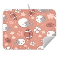 thumbnail image 3 of Flower Football Helmets Pattern Drying Dish Mat Quick Drying Absorbent Soft Durable for Kitchen 18" x 24", 3 of 10