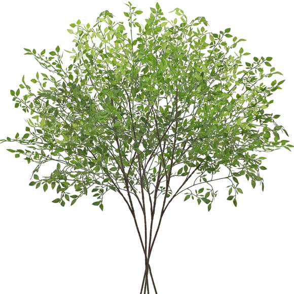 Plantas artificiales CEWOR Green Nandina, vapores largos de 110 cm, 4 unidades