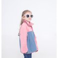 thumbnail image 5 of Kids Fleece Sweatshirt Soft Warm Color Block Half-Button Top Stand Collar for Boys&Girls Cozy Winter Layering Piece,Pink,110, 5 of 8