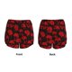 thumbnail image 3 of Balery Red Skulls Pantalones cortos deportivos para mujer con forro y dos bolsillos, elásticos, para entrenamiento, gimnasio, yoga-Small, 3 of 7