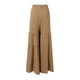 thumbnail image 5 of Pantalones anchos con volantes en el bajo para mujer - Cintura elástica, estilo boho palazzo fluido, ropa informal/para exterior - Tallas XL-XXXXXL, 5 of 7