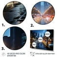 thumbnail image 3 of Designart "Nightscape of a Thai City II" Cityscapes Floater Framed Canvas Wall Art, 3 of 7