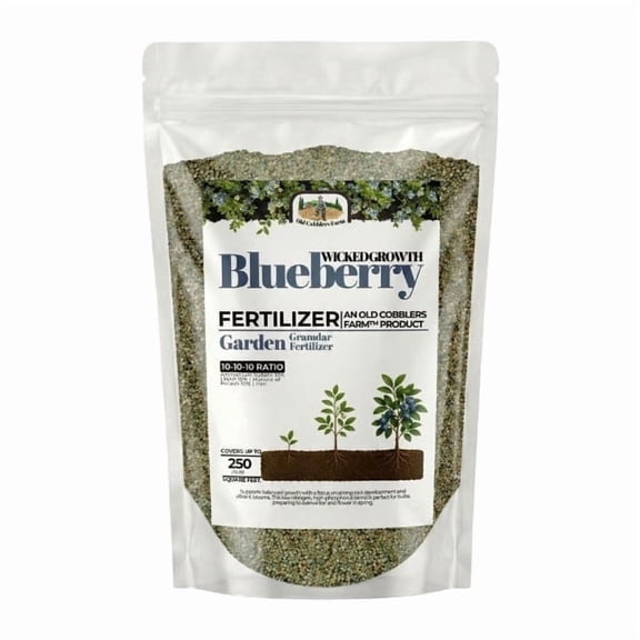 Old Cobblers Farm™ Wicked Growth Blueberry Mix Fertilizer - Boosts Healthy Growth & Soil Fertility, Fertilizer for Blueberry Plants, Lawn & Garden (5lbs/10lbs/15lbs/20lbs) (5lbs)