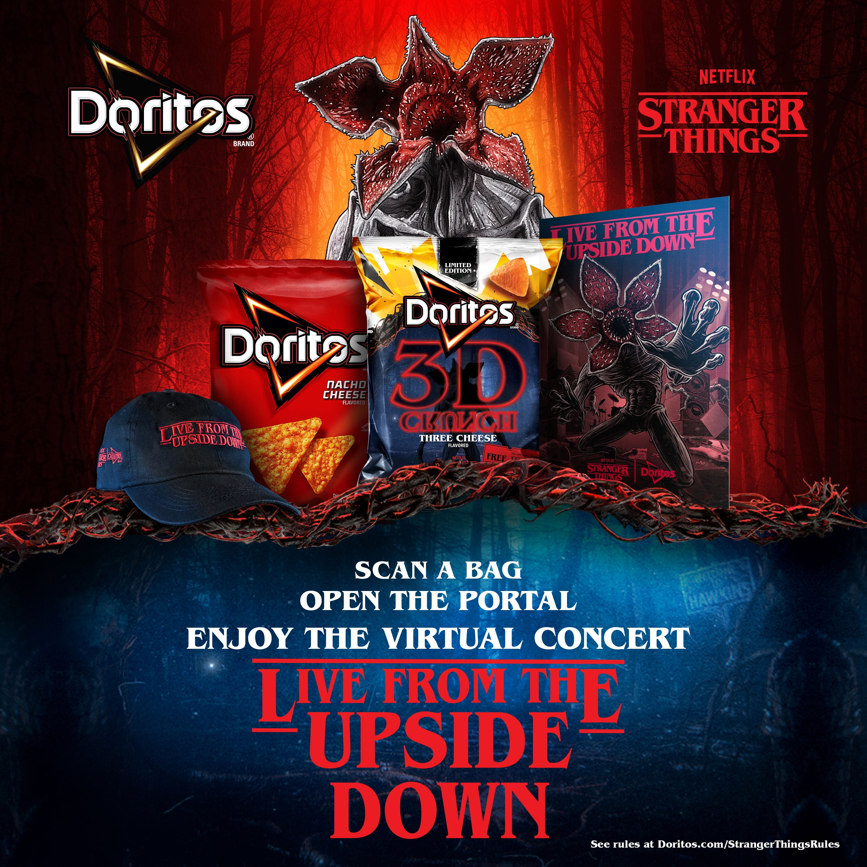 Compra Doritos Stranger Things Bundle con Doritos Nacho Cheese, 3D