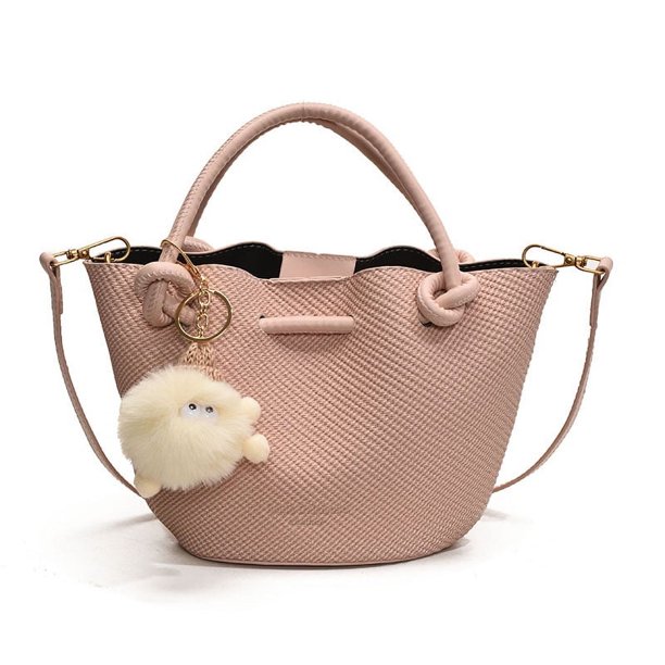 Bolso de mano de alta gama con textura de estilo coreano para mujer, bandolera tipo cubo con diseño de nicho, 2025