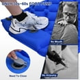 thumbnail image 4 of Unique Bargains Inflatable Sleeping Pad 76''x24'' Ultralight Waterproof Sleeping Mat with Pillow for Camping, Built in Pump, Blue, 4 of 7