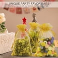 thumbnail image 3 of 100 Pack Gold Organza Bags 5 x 7 Inch, Premium Small Mesh Bags With Drawstring, Sheer Mesh Gift Packaging Bag for Easter Party Wedding Favors, 3 of 7