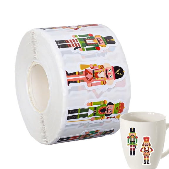 SHENERDA Nutcracker Window Decals 500-piece Self-Adhesive Home Decor Christmas Scrapbook Stickers for Car Computer School Bedroom Holiday Birthday Party Offices Home gifts