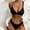 Black, variant on hoksml Supportive Swimsuits for Women,Fashion Women Split Swimsuit Show Waist Solid Color Sexy Bikini