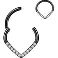 thumbnail image 1 of Teadrdrop Nose Hoop Ring 16G Septum Ring Septum Jewelry Opal Daith Earring Surgical Steel Hinged Segment Seamless Clicker Ring Tragus Rook Helix Cartilage Conch Hoop Piercing Jewelry 8mm 10mm, 1 of 5