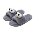 thumbnail image 7 of Iyufng Women's Cute 3D Big Eye Cartoon Fuzzy Plush Slippers Soft Fluffy Open Toe Casual Indoor House Slide Sandals, 7 of 7