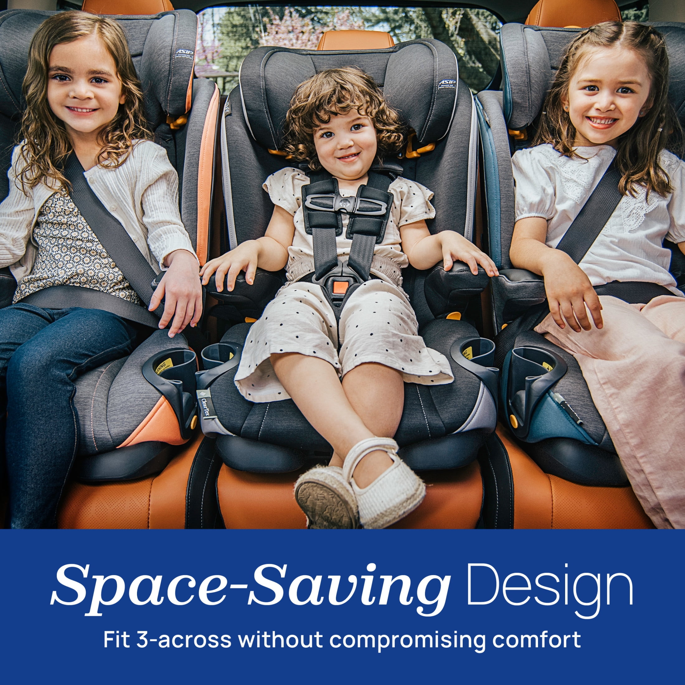 Chicco MyFit® ClearTex® 2-in-1 Forward-Facing Harness Booster Car Seat for Toddlers  - Willow (Grey), New