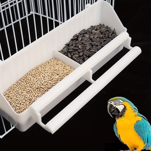 Hanging Bird Feeder Bowl for Cage, Plastic Food and Water Dispenser for Cockatiel Parakeet and Small Birds.