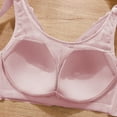 thumbnail image 3 of HOMBOM Bralette Bras for Women Full Coverage No Underwire Lace Bras Pink No Underwire Wireless Brassiere 36C, 3 of 4