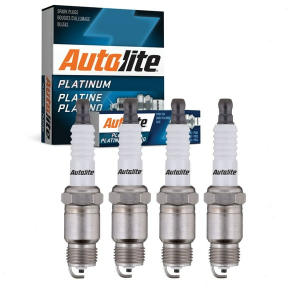 4 pc Autolite AP25 Platinum Spark Plugs for 2 2423 406 4AF2 5024 6113 Ignition Wire Secondary Fits select: 1987-1996 FORD F150, 1988-1995 CHEVROLET GMT-400