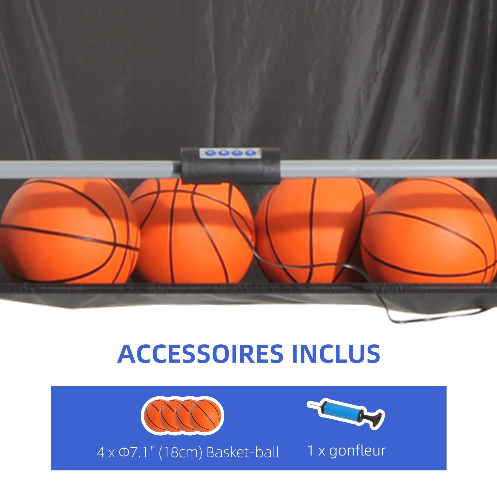 Jeu de basket-ball Arcade Double Shot Homcom