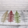 thumbnail image 4 of 12 piezas Simulación Persa Hojas Suministros decorativos de Navidad Plantas festivas de plástico para el hogar Tienda Oro Plata Rojo Verde, 4 of 6