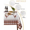 thumbnail image 5 of Farmhouse Orange Plaid Suqare Tablecloth - 60 x 60 Inch, Vintage Country Cock Checkered Waterproof & StainResistant Tablecloth, Washable Oil-proof Table Cover for Dining/Party/Wedding/Camping/Buffet, 5 of 9