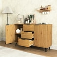 thumbnail image 7 of 47.2" Kitchen Storage Cabinet, 3 Drawers & 2 Doors, Natural Wood Finish, Sideboard Buffet, Ample Space With Color, And Long-lasting, 7 of 7