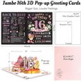 thumbnail image 6 of 16th Birthday Card for Women Her, Large 3D Pop Up 16th Birthday cards for Mom Wife, Happy 16 Year Old Birthday Decorations for Grandma, Mother, Daughter Funny Birthday Gifts, Back to 2010, Pink, 6 of 7