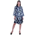 thumbnail image 3 of Moomaya Printed Womens Kimono Robes Short Satin Silk Bridal Robe Loungewear, 3 of 8