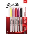 thumbnail image 1 of Sharpie Fine Point Permanent Marker, Assorted Colours, 5 Count, 1 of 3