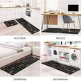 thumbnail image 5 of Black Wine Kitchen Rugs and Mats Set of 2 Wine Decoration Kitchen Rug Non Slip Absorbent Kitchen Mat for Sink Waterproof and Washable Runner Rugs for Laundry Room 17"x48"+17"x24", 5 of 6