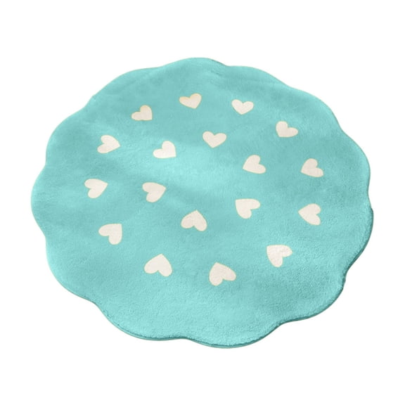 Round Area Rug Non Slip Living Room Carpet Soft Floor Mat for Bedroom Office Under Desk Chair Water Absorbent Comfortable Sofa Coffee Table Decor Valentine Home Decor