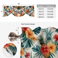 thumbnail image 6 of Tie Up Valance Curtain for Kitchen, Summer Colorful Tropical Plants Rod Pocket Short Curtains Adjustable Tie-Up Shade Valances, Blossom Floral Leaves Window Treatment for Bathroom Living Room Bedroom, 6 of 9
