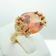 thumbnail image 4 of Hitanshu Jewels Fashion 14k Yellow Gold Plated Birthstones CZ Cocktail Ring for Women, 4 of 5