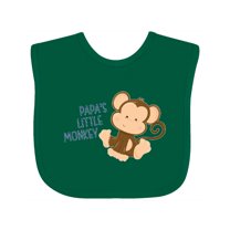 Inktastic Papa's Little Monkey Boys or Girls Baby Bib