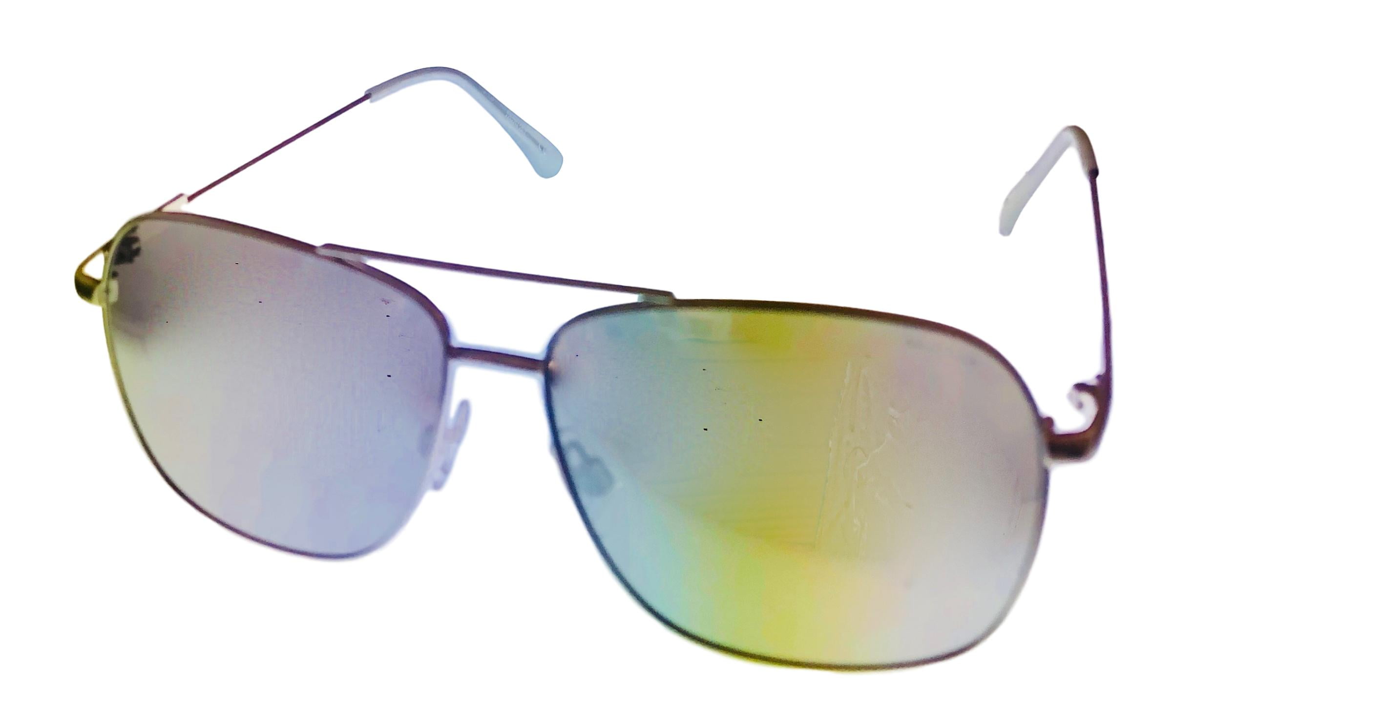 Kenneth Cole Reaction Sunglasses Silver/Purple Lens Metal Aviator 1069 753 New 