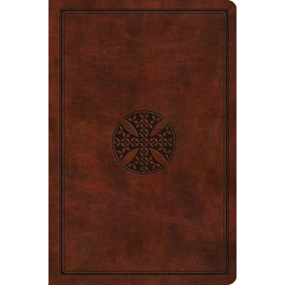 ESV Value Compact Bible (Trutone, Chestnut, Mosaic Cross Design), (Hardcover)